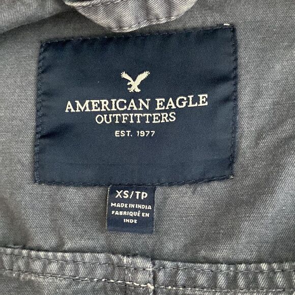 ❤️Last Chance American Eagle Outfitters 100% cotton utility zip up jacket sizeXS - Picture 7 of 11